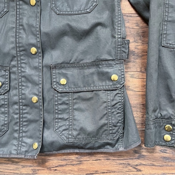 J Crew • Downtown Field Jacket waxed cotton canvas Mossy Brown olive green - Picture 8 of 14